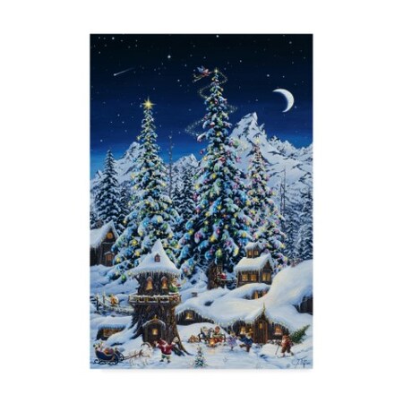 Trademark Fine Art Jeff Tift 'Christmas With The Elves' Canvas Art, 22x32 ALI30263-C2232GG
